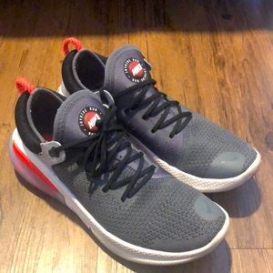 Grey Nike athletic shoes